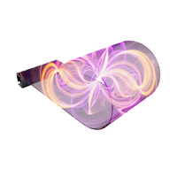 Écran LED transparent flexible ultra-fin P8, adhésif intérieur, graphiques d'animation en plastique, SDK, mur vidéo, OEM, détaillant