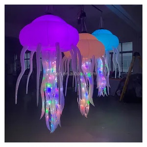 Free Shipping Giant Inflatable Marine Animal Inflatable Jellyfish Balloon with LED Light for Advertising