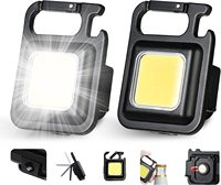 Lampe torche LED mini multifonctionnelle portable USB COB pour inspection, camping, extérieur, rechargeable, avec porte-clés
