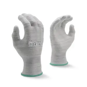 CNGDY 13g ce认证Hppe碳纤维乳胶手掌涂层皱纹工作安全重型乳胶工业防切割手套