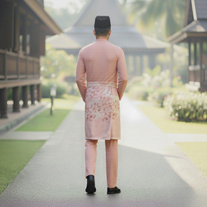 Kilang OEM Jahit Pukal Borong Baju Melayu Cekak Musang Pastel Cotton Private Label Production Custom Designer Brand Pukal - Product Image 4