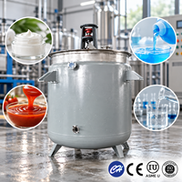 Cuve de Réaction en Acier Inoxydable SS304/316 avec Agitateur pour Produits Chimiques, Cosmétiques, Alimentaires et Laboratoires