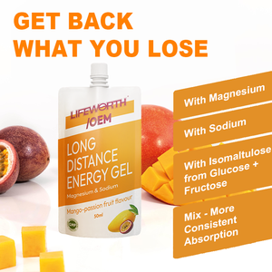 LIFEWORTHビーガンカフェイン液体スポーツエネルギーゲルパケット電解質混合バーストランニングまたはサイクリング回復をより速く - Product Image 2