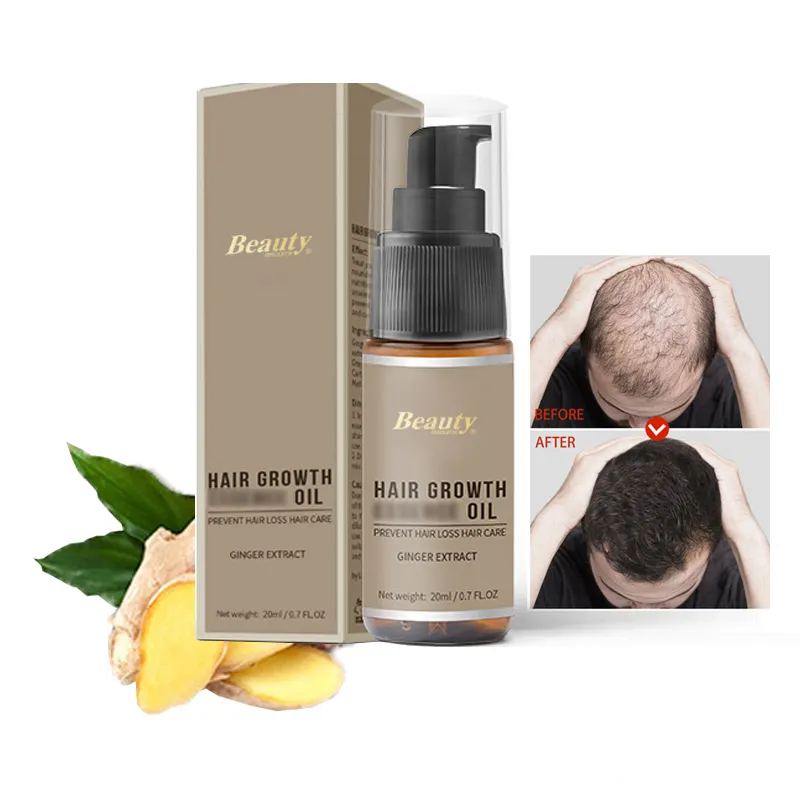 OEM natürliches schnellwachstumsöl Eigenmarke Ingwer-Haarwachstumsserum Öl Haaröle für Haarwachstums-Supplement