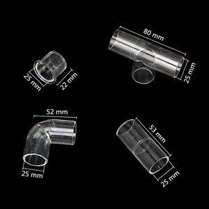 25mm פנימי קוטר שקוף אקריליק טי ישר מרפק מחברים סוף תקעים אקווריום צינור PMMA זיווגים - Product Image 2