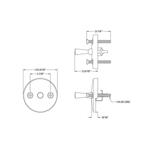 Jutye bồn tắm chất thải cống TRIM Bộ dụng cụ chuyến đi đòn bẩy tràn tấm với phù hợp với vít cho faceplate - Product Image 2