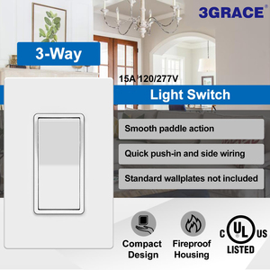 Ul được liệt kê 3 cách tường chuyển đổi ánh sáng 15A Thiết bị chuyển mạch điện đối với trang chủ điện tường chuyển đổi ổ cắm - Product Image 5