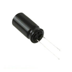 Distribuidor Autorizado: Condensador de Aluminio CAP ALUM 1000UF 20% 25V RADIAL de Orificio Pasante 1000 uF UHD1E102MHD1TO - Product Image 1