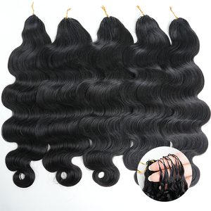 Extensiones de Cabello Humano con Ondas Suaves 12A, Trenzas de Ganchillo <span class=keywords><strong>Passion</strong></span> Twist, Cabello de Ganchillo Pre-Enlazado Sin Nudos Invisibles - Product Image 1