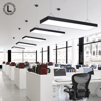 Lampe led suspendue rectangulaire au design moderne, luminaire décoratif d'intérieur, idéal pour un bureau, livraison gratuite