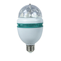 Prix pas cher nouveau design 7W scène rotative RGB LED ampoule lumière AC110v 220v E27 B22 plastique de SHCET