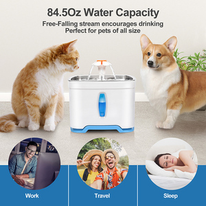 Bebedero Inteligente para Mascotas de Acero Inoxidable de 2.5L con LED, Dispensador de Agua Portátil Recargable para Gatos, 3 Modos de Flujo, Artículos para Mascotas - Product Image 2