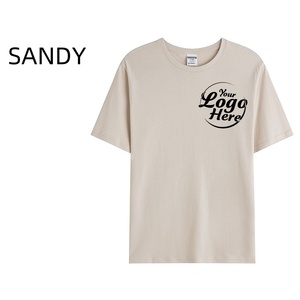 T-shirt en pur coton respirant de 190g pour hommes, chemise personnalisée à manches courtes et col rond avec impression publicitaire - Product Image 6