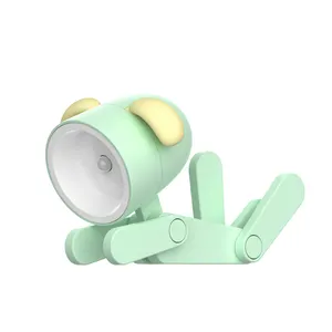 Mini lampada da tavolo cervo decorazione del Desktop pulsante batteria luce notturna del cucciolo dei cartoni animati