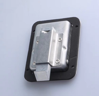 Serrure de caravane pour boîte à outils, verrou à palette en acier inoxydable durable, argent/noir, loquet pour camping-car