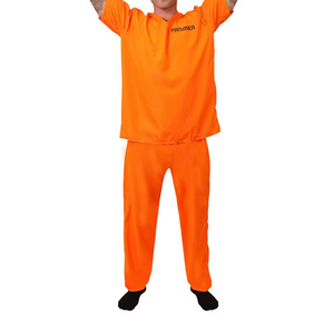 2024 Nieuwste Nieuwe Kinderkostuum Halloween Cosplay Kind Maskerade Kostuum Gevangene Prop Gevangenis <span class=keywords><strong>Uniform</strong></span> Met Handboeien - Product Image 2