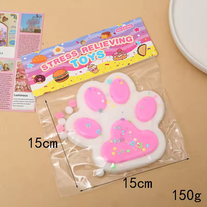 Jouets anti-stress tendance en TPR en forme de patte de chat, doux et mignons, pour enfants, porte-clés - Product Image 5