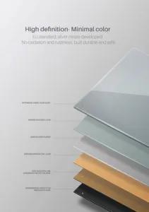 टच स्क्रीन मिरर बड़े रोशन मेकअप राउंड बाथरूम सर्कल वैनिटी लाइट स्मार्ट एलईडी मिरर थोक मूल्य के साथ