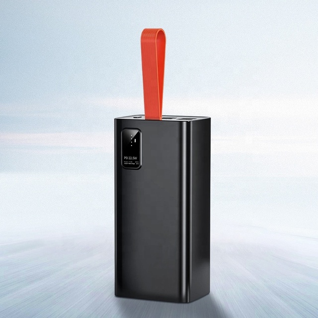 4 USB Output Power Banks Portable Outdoor Mobile Phone Rope Handle 22.5W Fast Charging Large Capacity 50000mah Power Bank