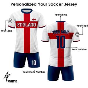 Maglia <span class=keywords><strong>da</strong></span> calcio in Inghilterra personalizzata <span class=keywords><strong>da</strong></span> uomo con nome e numero automatizzato Set di maglia <span class=keywords><strong>da</strong></span> calcio nazionale <span class=keywords><strong>da</strong></span> taglio per tifosi e giocatori - Product Image 5