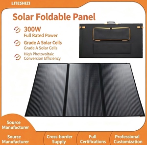 Nouvelle arrivée, <span class=keywords><strong>panneau</strong></span> <span class=keywords><strong>solaire</strong></span> portable pliable entièrement noir 300W pour les voyages en plein air, la recharge du réfrigérateur de voiture, <span class=keywords><strong>panneau</strong></span> <span class=keywords><strong>solaire</strong></span> - Product Image 5
