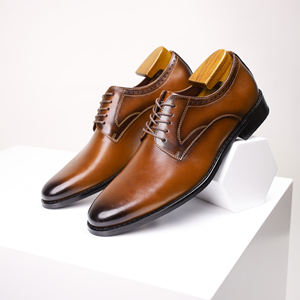 Zapatos de cuero para hombre, estilo masculino, diseño campestre inglés, atuendo formal, zapatos de negocios, zapatos Derby, zapatos para hombre - Product Image 1
