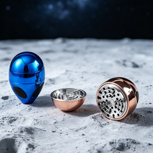 Custom Logo 65mm-4 Alien Metal <b>Herb</b> <b>Grinders</b> Zinc Alloy Alien UFO Tobacco <b>Grinder</b> Factory Wholesale High Quality <b>Grinders</b> - Product Image 4