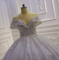 2024 nouveauté personnalisé Premium luxe grande taille hors épaule Sequin dentelle robe de mariée élégante robe de mariée