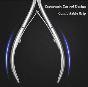 Pince à cuticules Jany personnalisée avec logo, lame inclinée en acier inoxydable, manche long en titane coloré, vente en gros - Product Image 3