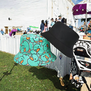 Sombrero de Pescador Reversible con Diseño de Pato Amarillo, Bordado en 3D, Estilo Panamá, para Hombres, Mujeres y Niñas, para Playa, Viajes y Actividades al Aire Libre - Product Image 3