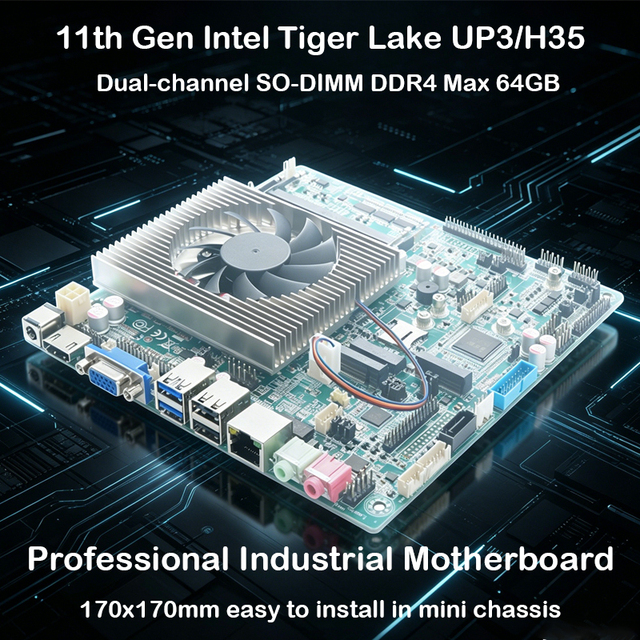 Intel Core I5-1135G7 11th Gen CPU Tiger Lake-U Industrial ITX Motherboard DDR4 Double Channel SATA Desktop New Integrated 32GB