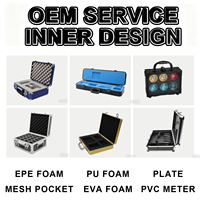 Boîte à outils en aluminium personnalisable avec mousse DIY personnalisable OEM/ODM avec poignée et roulettes