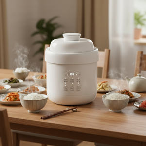 Mini-cuiseur à riz électrique portable mcdou, écologique, 1L, 300W, avec minuterie numérique, chauffage par le bas, cuve intérieure en céramique antiadhésive - Product Image 4