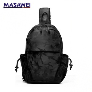 Masawei Tactical Chest Bag Nylon <b>20L</b> Black Camouflage Hiking Mountaineering Outdoor Sports <b>Backpack</b> - Product Image 1