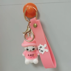 Venta al por mayor linda chica <span class=keywords><strong>de</strong></span> dibujos animados transparente goma suave PCV llavero juguetes personalizados plástico PVC 3D figura <span class=keywords><strong>Anime</strong></span> llaveros - Product Image 6