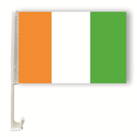 Drapeau national de la Macédoine du Nord à clipser sur la vitre de voiture, drapeau décoratif à suspendre, drapeau de voiture pour supporters, monté sur véhicule