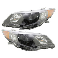 JOESHIER - Faros Delanteros Halógenos Negros Mini de la Mejor Calidad, Repuesto para Toyota Camry 2012-2014, Accesorios de Iluminación para Automóviles Estadounidenses
