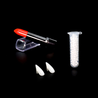 Dents de vampire réutilisables professionnelles GP, adhésives, non toxiques, accessoires de cosplay d'Halloween, fausses dents d'horreur, peinture corporelle