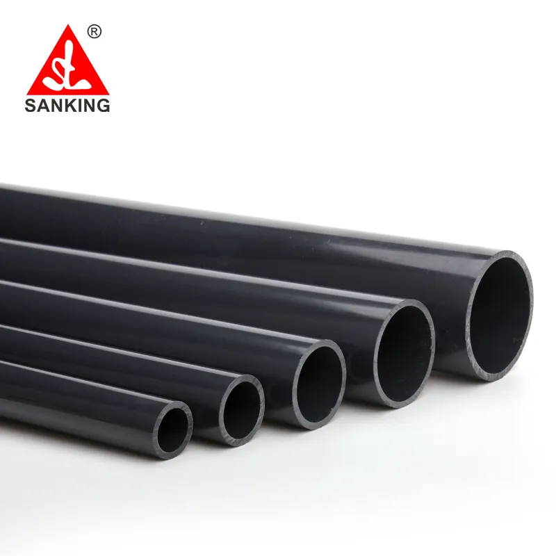 Sanking-tubería de drenaje de PVC de 20-315mm, tubería de PVC de gran diámetro para suministro de agua y sistema de tuberías industriales, ASTM