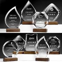 Großhandel leer kreative Kristall Trophäe Holz Nummern schild Medaille Enterprise aus gezeichnete Mitarbeiter Wettbewerb jährliche Auszeichnungen Souvenir