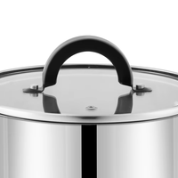 Ensembles d'ustensiles de cuisine en acier inoxydable Vente en gros Ustensiles de cuisine Ensemble de casseroles à induction Casserole de haute qualité Noir 304 18/10