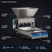 Machine automatique de dépose de pâte à gâteau en acier inoxydable avec système de remplissage multi-buses pour la production de boulangerie commerciale