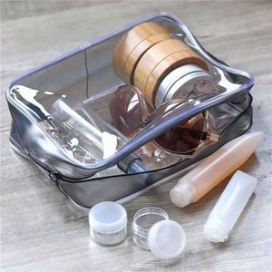 Personalized Logo Women Large Capacity <b>Transparent</b> PVC Soft Handle for <b>Makeup</b> Cosmetic <b>Bag</b> with Zipper - Product Image 6
