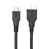 Kabel Data USB-C ke Micro-B USB 3.0 12 inci Konduktor Tembaga untuk MacBook & Transfer Data Hard Drive Eksternal