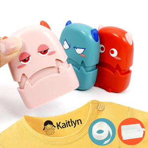 <span class=keywords><strong>Tampon</strong></span> de <span class=keywords><strong>nom</strong></span> de monstre mignon pour vêtements <span class=keywords><strong>nom</strong></span> d'enfants pour vêtements encre de timbre de vêtements pour enfants - Product Image 4