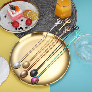 高品质搅拌勺玫瑰金不锈钢鸡尾酒摇床套装搅拌棒新款酒保工具酒保礼品 - Product Image 4