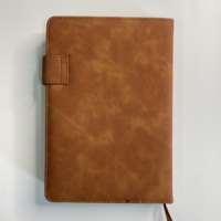 A5 gros impression personnalisée en cuir PU 2024 planificateur quotidien carnet de notes avec index poche rectangle fermeture magnétique jaune