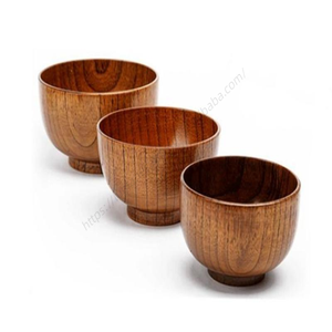 Vajilla de Cocina H269 al por Mayor, Tazones de Madera de Zizyphus para Sopa, Arroz, Fideos, Jujube, Tazones de Madera Seguros para Niños, Tazones de Ensalada de Estilo Japonés - Product Image 5