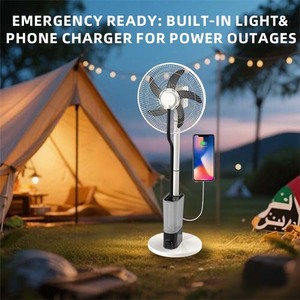 New đa chức năng AC DC năng lượng mặt trời có thể sạc lại Mist fan với ánh sáng dao động điều khiển từ xa hẹn giờ bể nước cho nhiều cảnh - Product Image 6