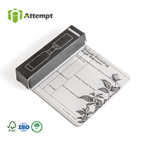 Carpeta Personalizada de Alta Gama en Blanco y Negro, Fabricada con Materiales Reciclados, con Grabado en Relieve para Suero, Crema para Ojos, Limpiador Facial - Papel Ecológico